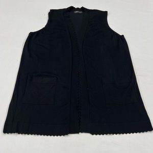 Women’s Open Knit Cardigan Black Sweater Size 3X